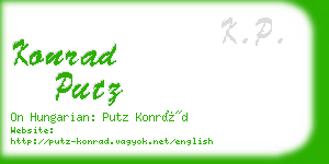 konrad putz business card